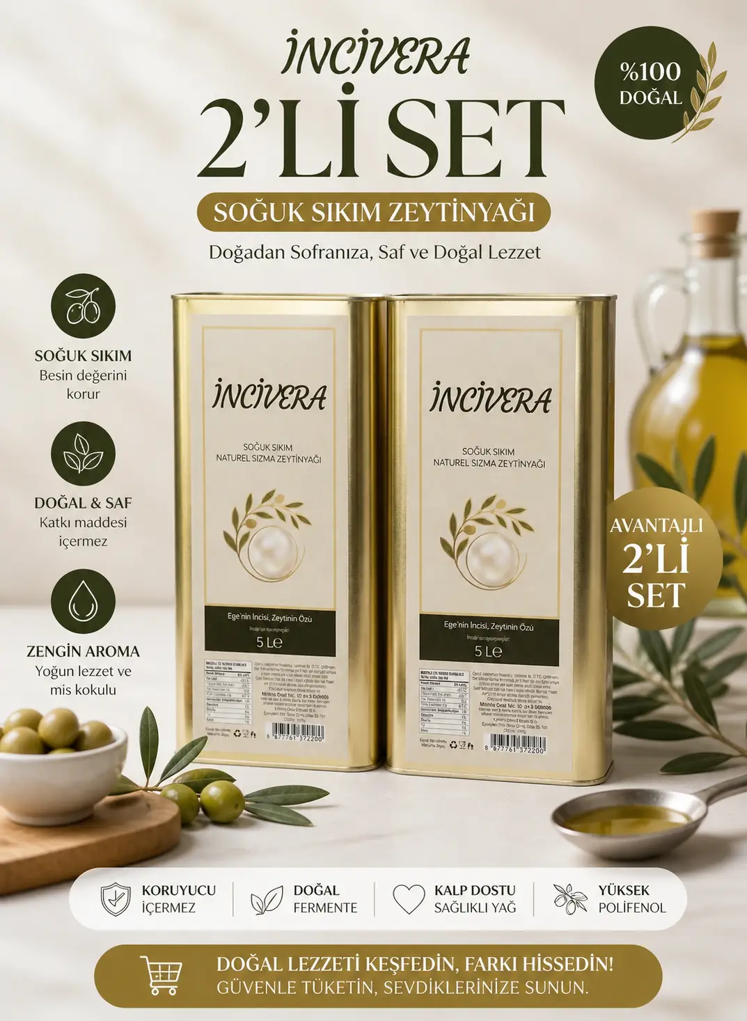 Ürün görseli: Erken Hasat - 0.2 Asit - 10 Litre (5+5 ) Zeytinyağı