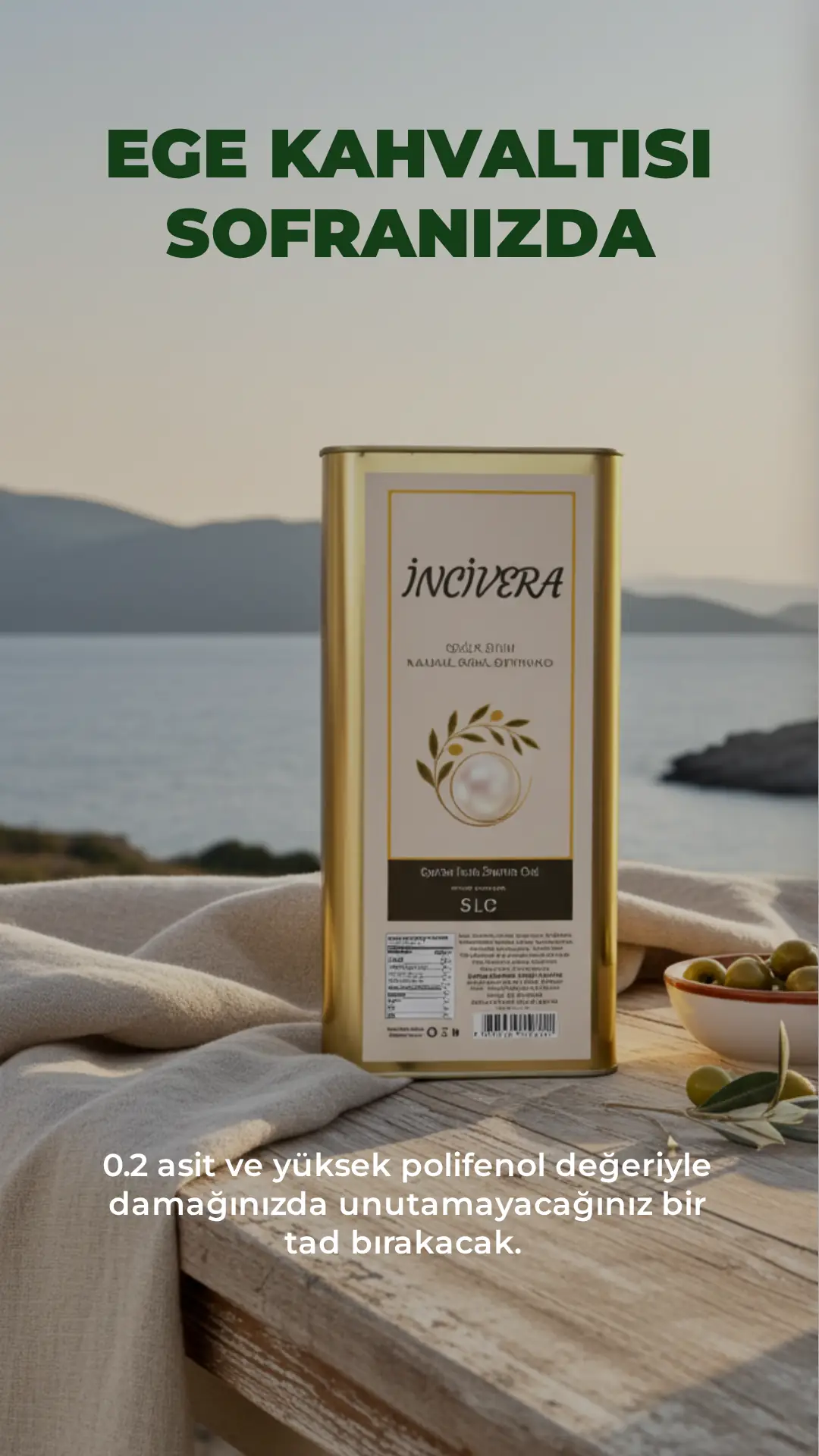 0.2 Asit Erken Hasat 5 Litre Naturel Zeytinyağı
